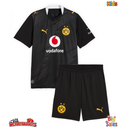 Borussia Dortmund Konstantinos Karetsas #19 Replica Away Stadium Kit for Kids 2026-27 Short Sleeve (+ pants)